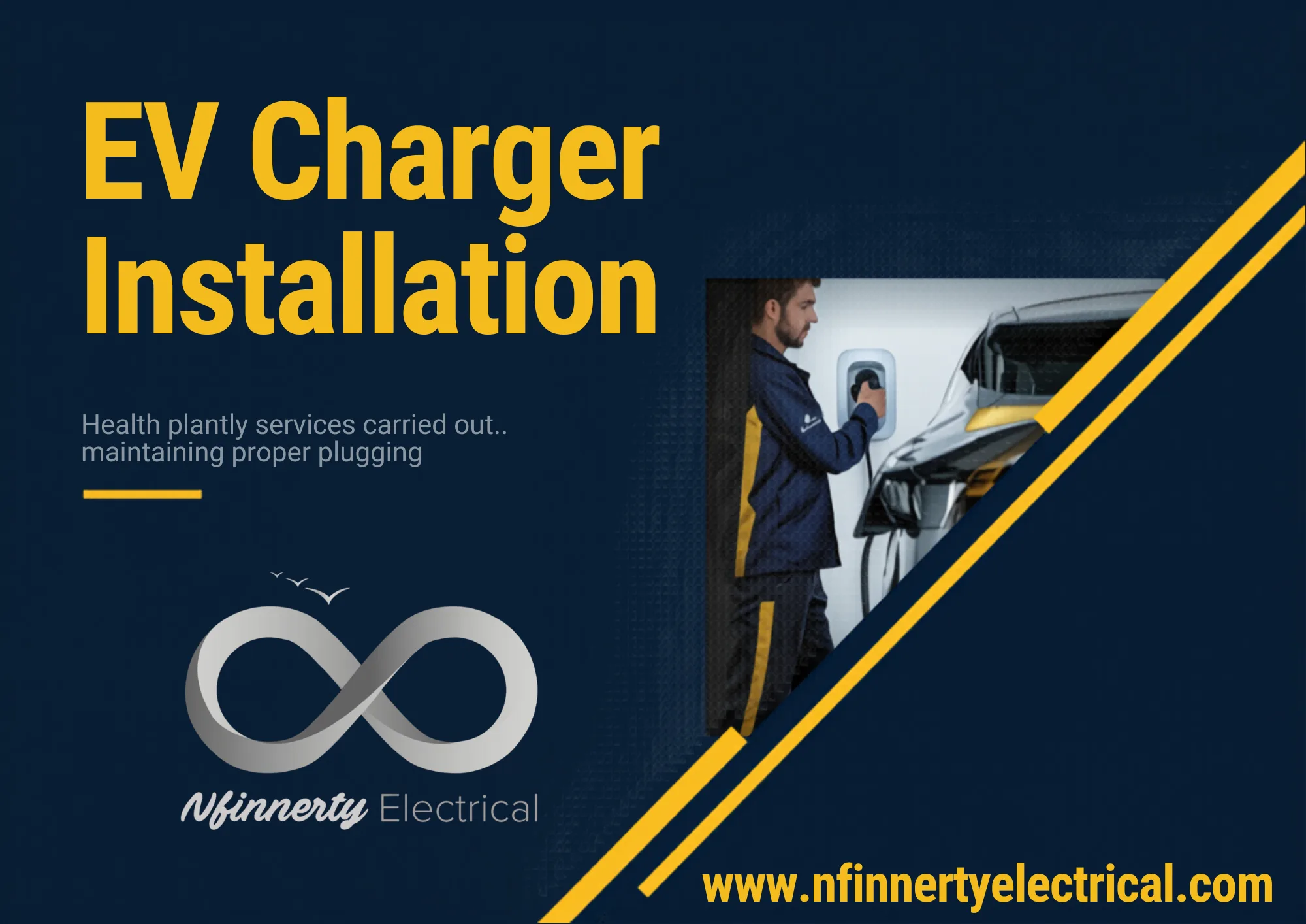 Commercial and domestic EV charger installation in York by Nfinnerty Electrical